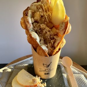 Apple Crumble Bubble Waffel